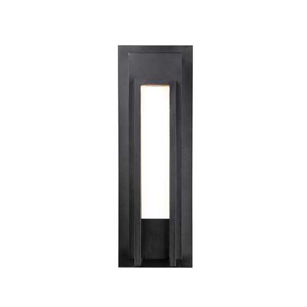 Keaton Black LED Outdoor Wall Sconce with White Glass Shade, image 4