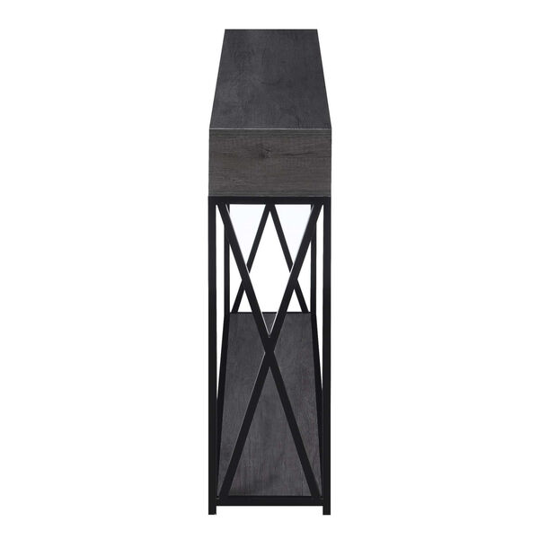 Tucson Charcoal Gray and Black Console Table, image 4