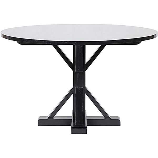 Hand Rubbed Black 48-Inch Criss-Cross Round Table, image 4