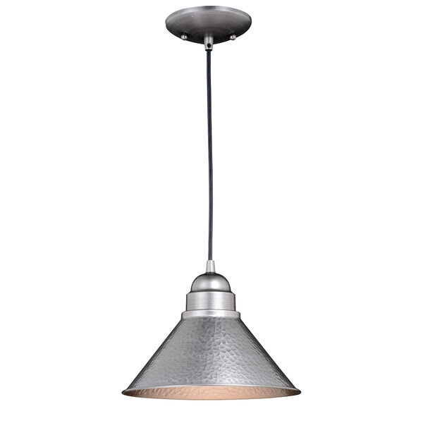 Outland Brushed Pewter One-Light Outdoor Pendant, image 1