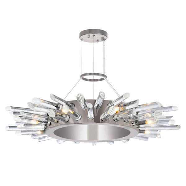 Thorns Polished Nickel Eight-Light Chandelier, image 6