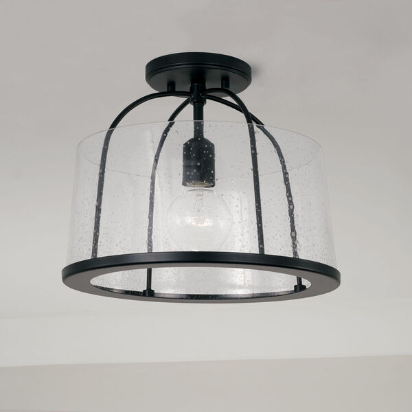 HomePlace Madison One-Light Semi-Flush or Pendant with Clear Seeded Glass, image 5
