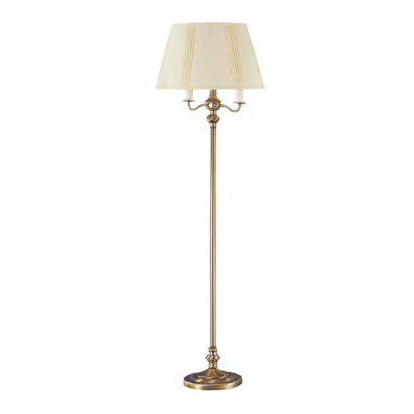 Antique Brass Six-Way Floor Lamp, image 1