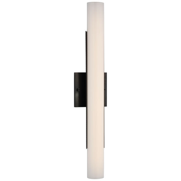 Precision 21-Inch Bath Light in Bronze with White Glass by Kelly Wearstler, image 1