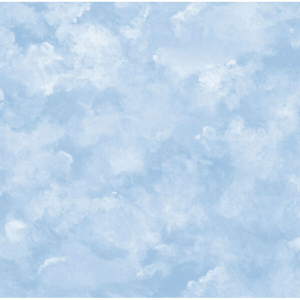 Atrium Clouds Blue Peel and Stick Wallpaper, image 2