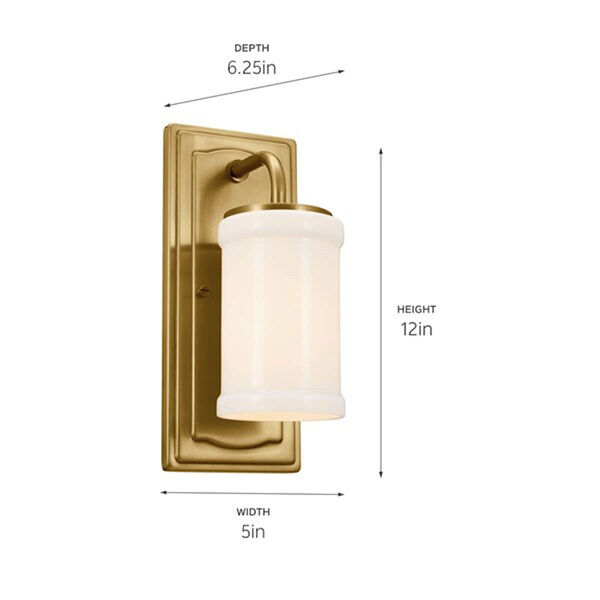 Homestead Natural Brass One-Light Wall Sconce, image 3