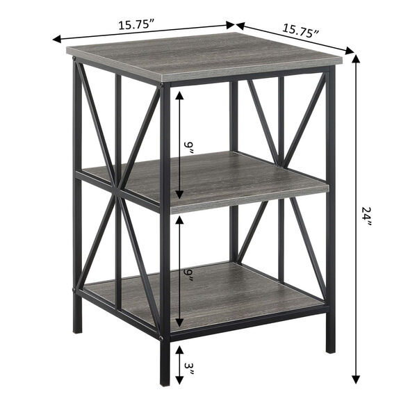 Tucson Starburst End Table with Shelves, image 5