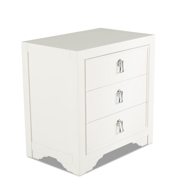 Mathis White 26-Inch Three Drawer Accent Chest, image 2