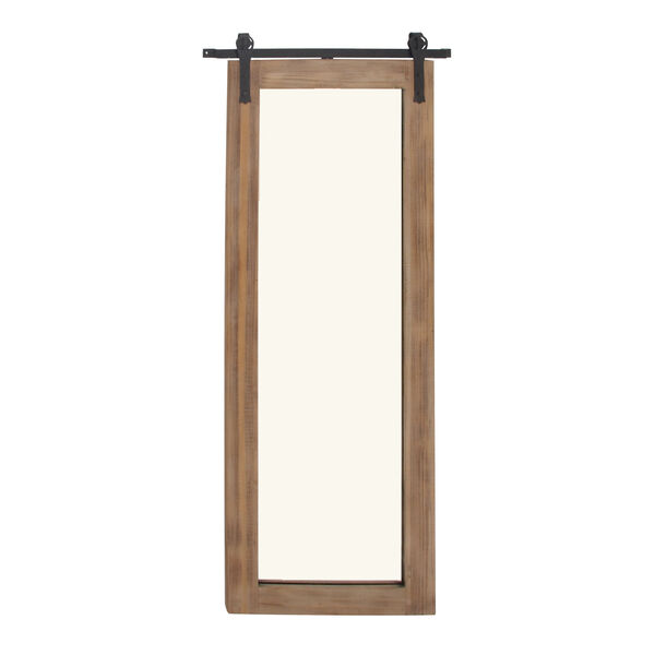 Brown Wood Wall Mirror, 71-Inch x 34-Inch, image 5