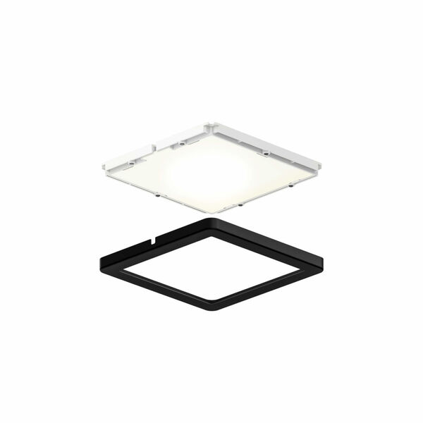 Black Ultra Slim Square Under Cabinet Puck Lights, Pack of 3, image 1