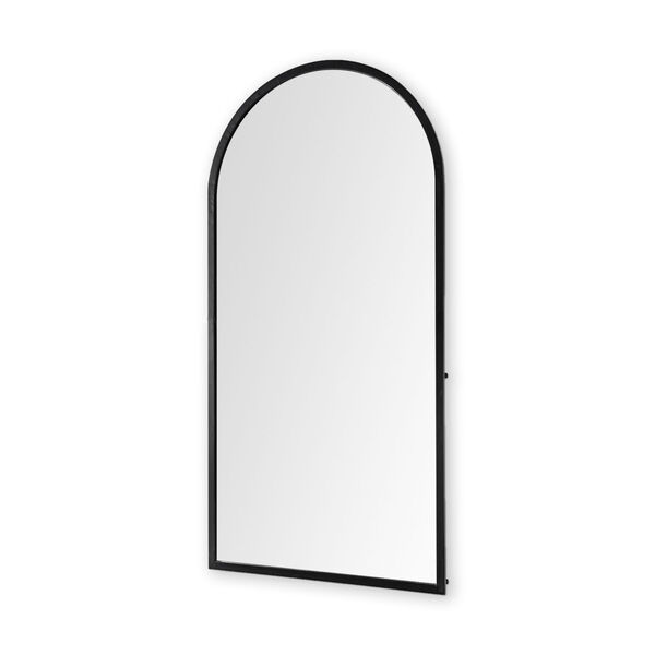 Giovanna Black 24-Inch x 49-Inch Metal Frame Rounded Arch Vanity Mirror, image 1
