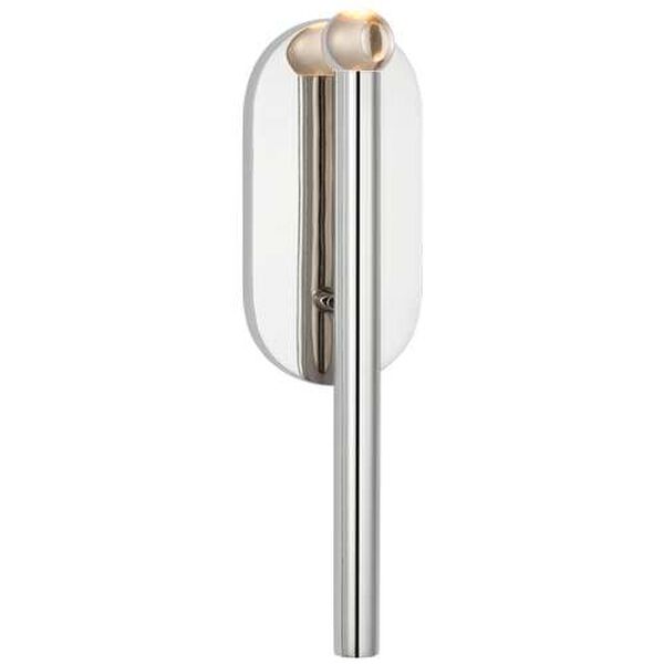 Rousseau Polished Nickel LED Medium Bath Sconce with Clear Glass by Kelly Wearstler, image 1