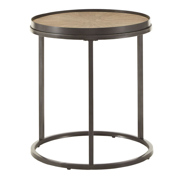 Cliff Gray Oak Round End Table, image 4