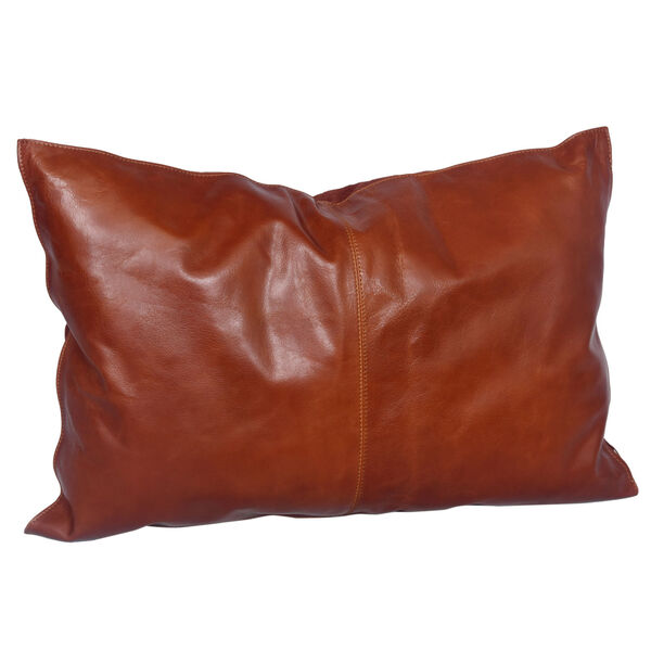 Buckskin Brown 16 In. X 24 In. Leather Throw Pillow, image 2