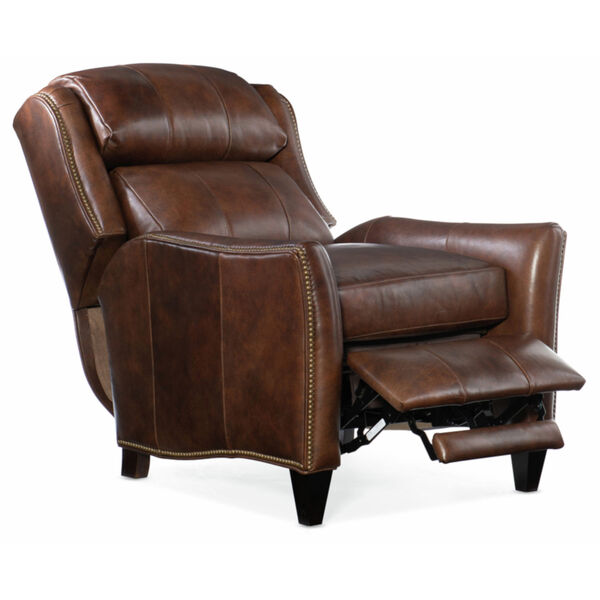 Lancaster Brown 3-Way Lounger with Articulating Headrest Pushback Recliner, image 4