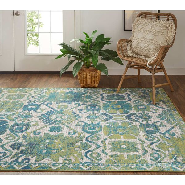 Foster Green Blue Rectangular 6 Ft. 5 In. x 9 Ft. 6 In. Area Rug, image 4