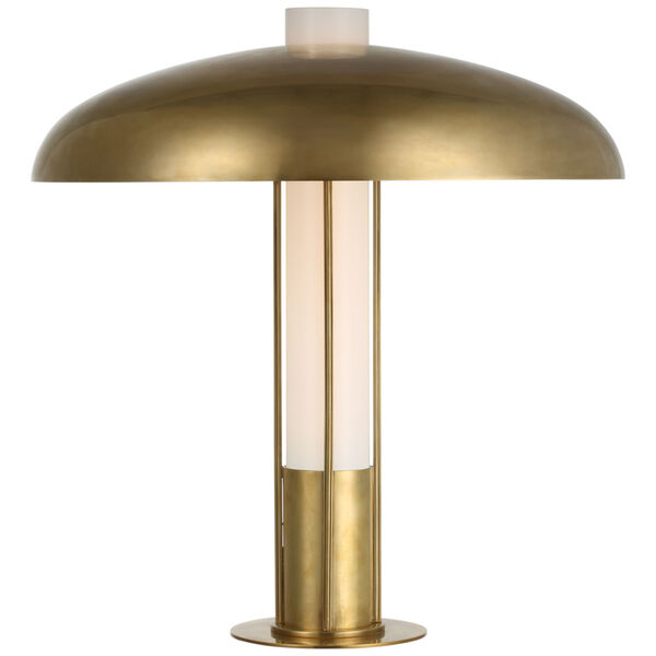 Troye Medium Table Lamp in Antique-Burnished Brass with Antique-Burnished Brass Shade by Kelly Wearstler, image 1