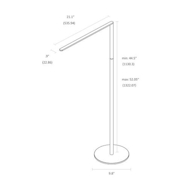 Lady7 Silver LED Floor Lamp, image 3