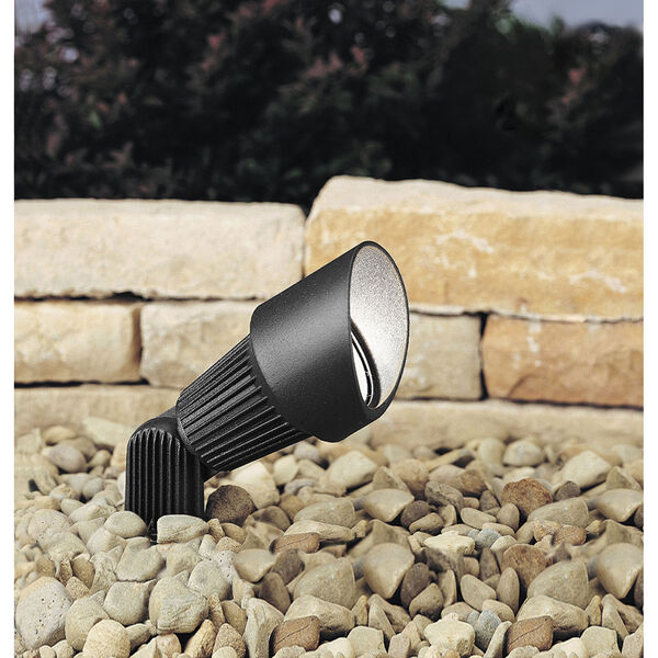 Textured Black 3-Inch One-Light Landscape Accent Fixture with Bulb, image 1