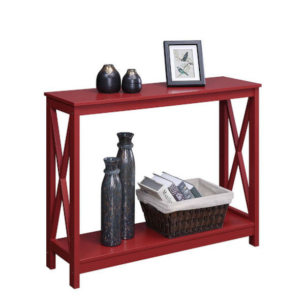 Oxford Cranberry Red 12-Inch Console Table, image 2