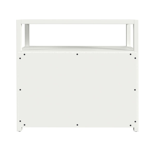 Lark White Wide Nightstand with Drawers, image 4