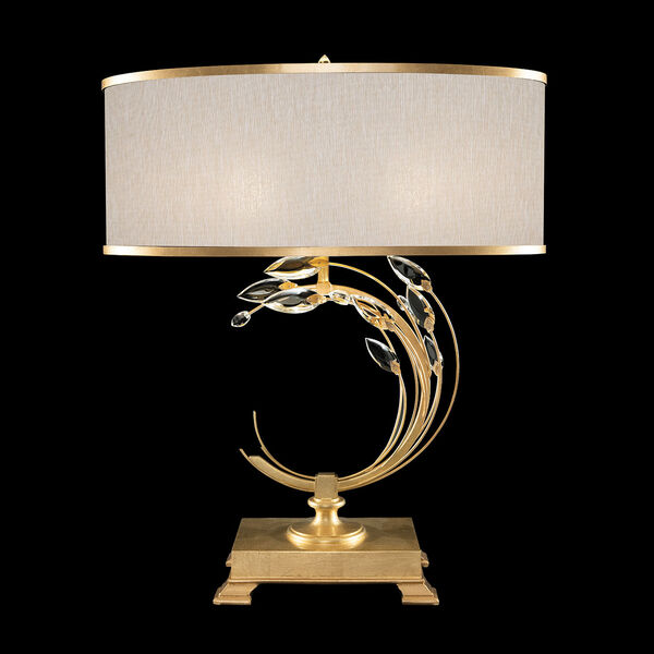 Crystal Laurel Gold and Champagne Left Facing One-Light Table Lamp, image 1