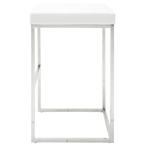 Chi White and Silver Bar Stool, image 3