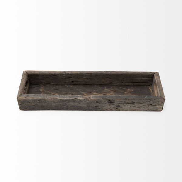 Vernon Brown Small Reclaimed Wood Tray, image 2