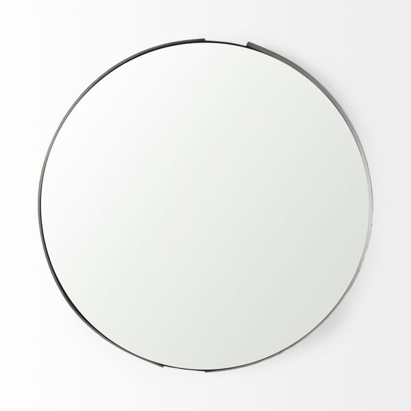 Adrianna Black 24-Inch x 12-Inch Round Mirror, image 2