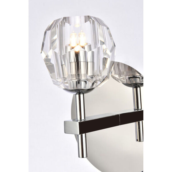 Eren Chrome One-Light Wall Sconce with Royal Cut Clear Crystal, image 5