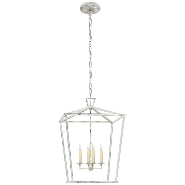 Darlana Medium Lantern in Old White by Chapman and Myers, image 1