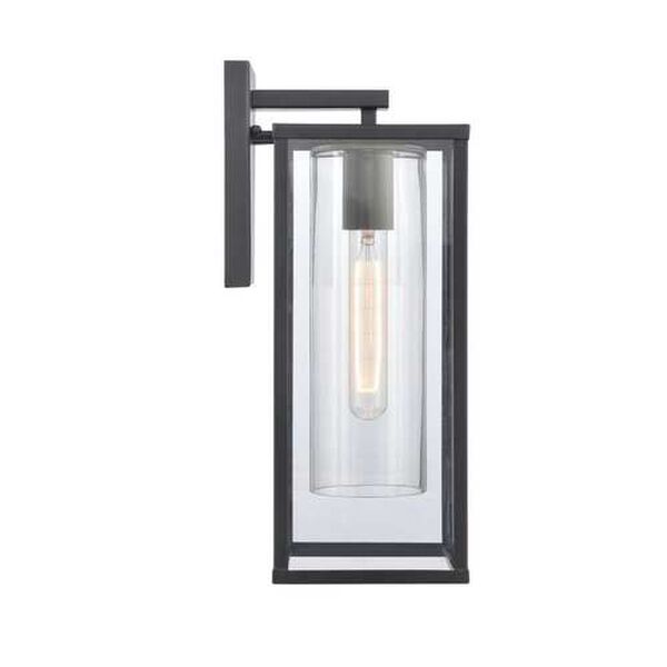 Augusta Matte Black 16-Inch One-Light Outdoor Wall Sconce, image 4