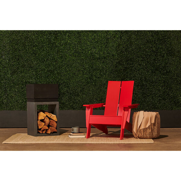 Modern Wooden Adirondack Chair in Red  - (Open Box), image 1