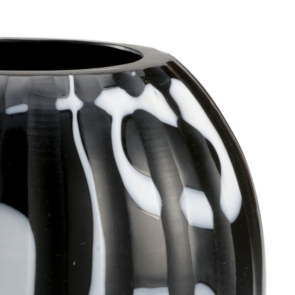 Black and White 8-Inch Midnight Oil Vase, image 2