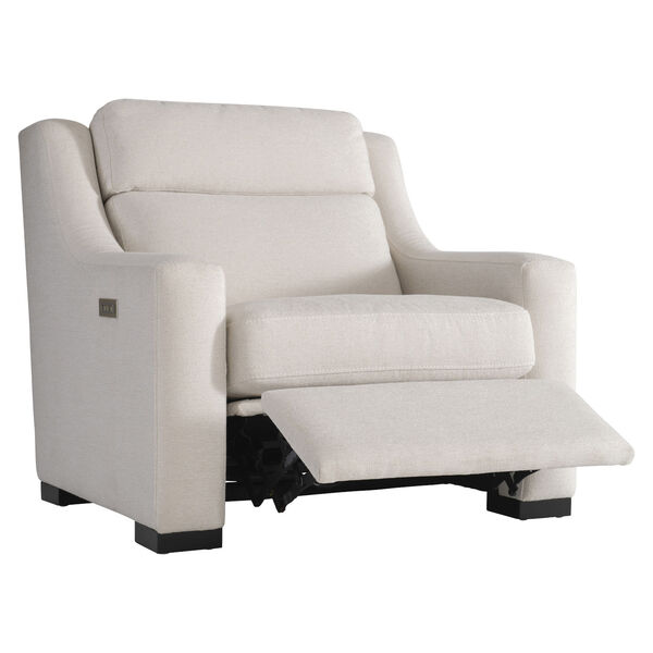 Germain White and Black Fabric Power Motion Chair, image 2