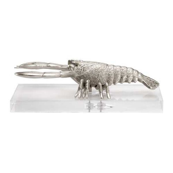 Thibault Brushed Nickel and Clear Lobster Figurine, image 3