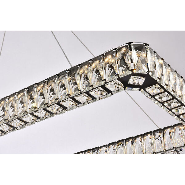Monroe Black 42-Inch Integrated LED Double Rectangle Pendant, image 4