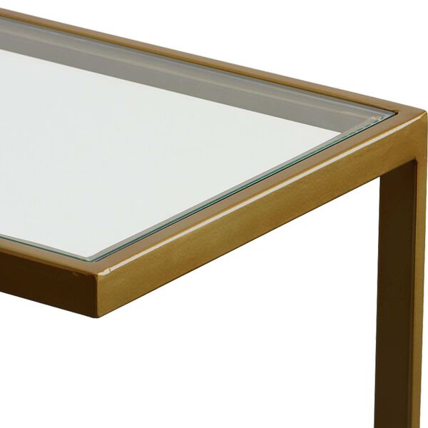 Musing Brushed Brass Accent Table, image 5