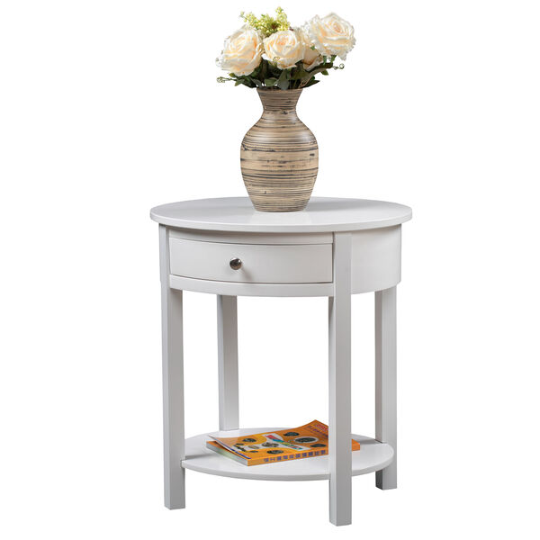 Selby White End Table, image 2