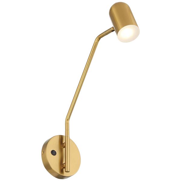 Aalto Antique Brushed Brass LED Reading Light, image 3
