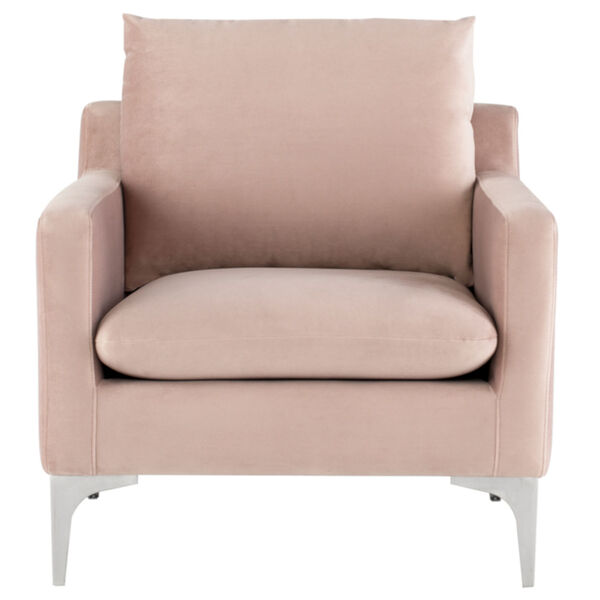 Anders Blush and Silver Occasional Chair, image 2