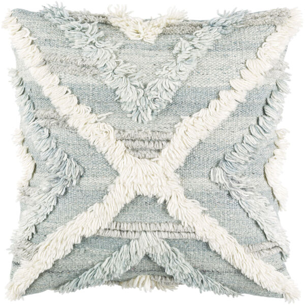 Baracoa Beige, Pale Blue and Light Gray 22-Inch Pillow, image 1