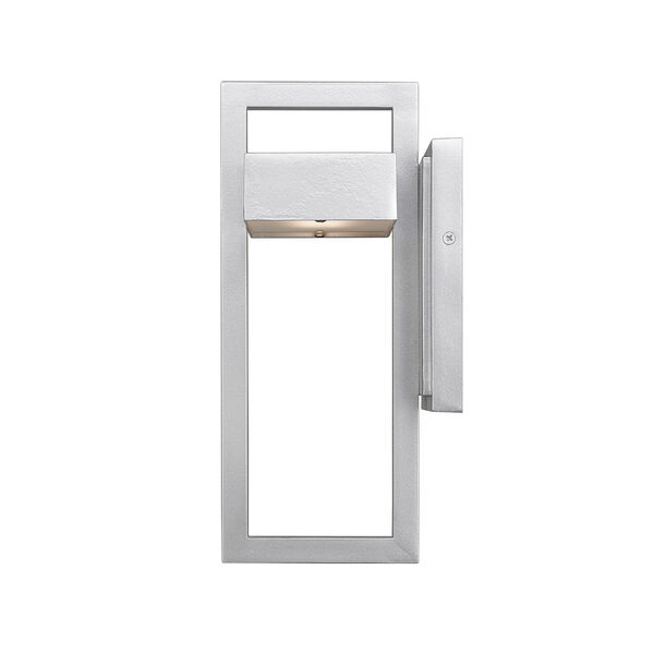 Luttrel Silver LED Outdoor Wall Sconce with Frosted Glass, image 4