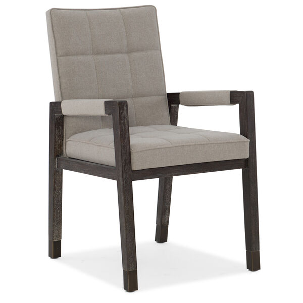 Miramar Aventura Dark Wood Cupertino Upholstered Arm Chair, image 1