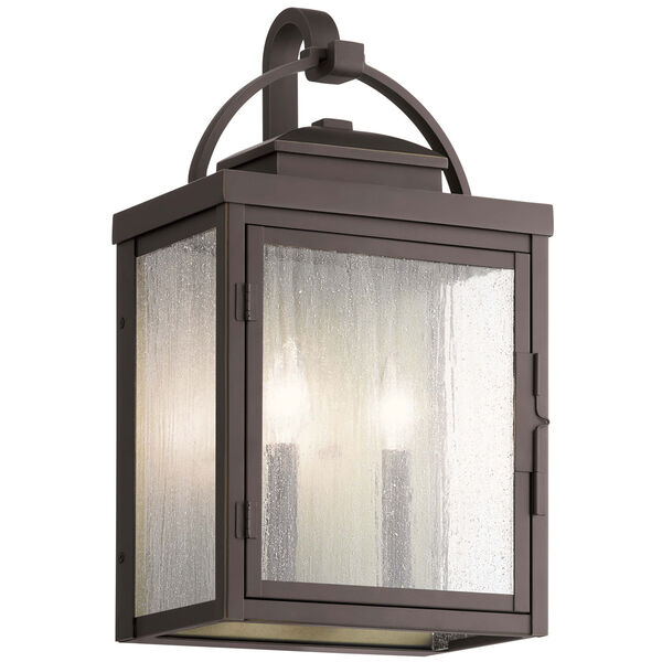 Carlson Rubbed Bronze 18-Inch Two-Light Outdoor Wall Sconce, image 1