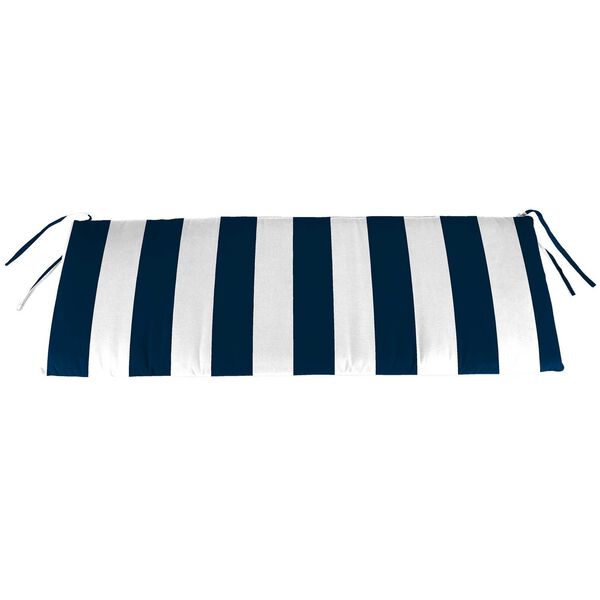 Cabana Navy Blue 48 x 18 Inches Knife Edge Outdoor Settee Swing Bench Cushion, image 6