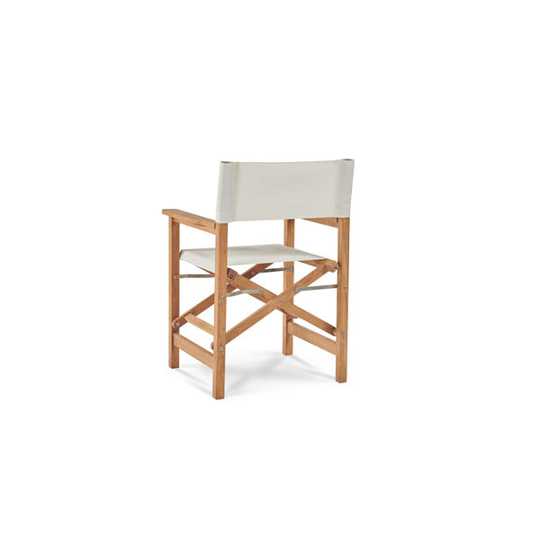Director White Teak Folding Outdoor Chair, image 2