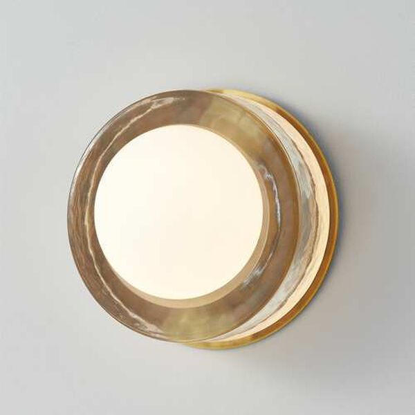 Mackay Aged Brass One-Light Round Wall Sconce, image 3