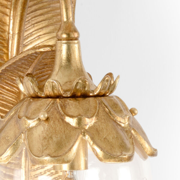 Gold One-Light Leaf Wall Sconce, image 2