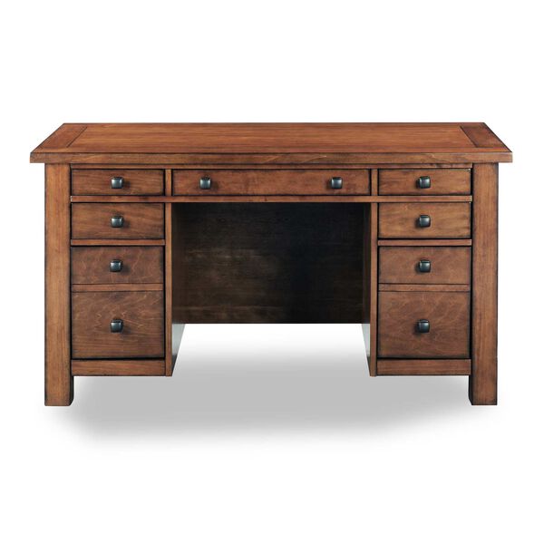 Tahoe Brown Executive Desk with Drawers, image 1